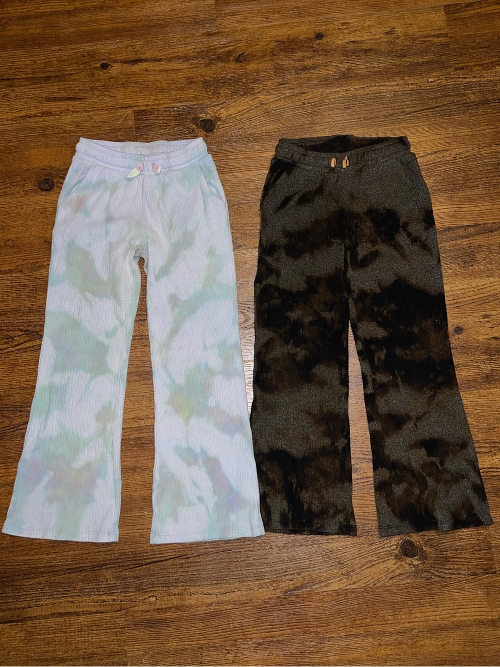 Cat & Jack Kids Tie-Dye Ribbed Flare Relaxed Fit Casual Pants Size M (8)